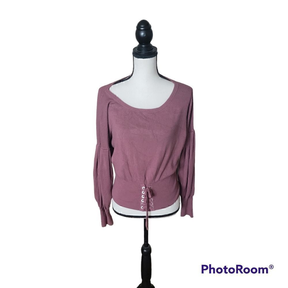 Express Corset Style Sweater with Bishop Sleeves. NWOT. Size S.